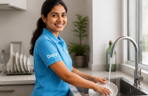 DAYLY home expert washing dishes